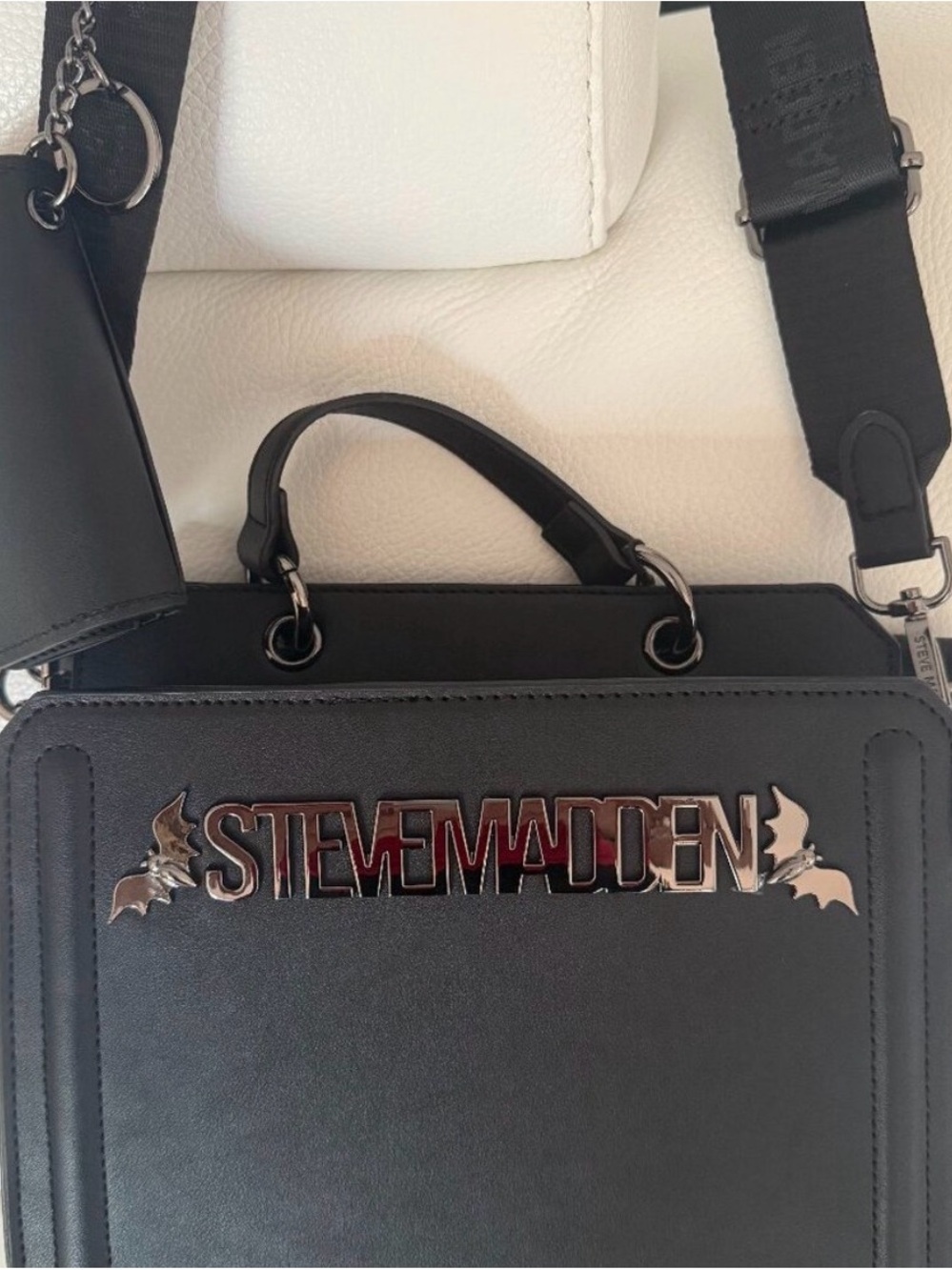 Steve Madden Black Bat Crossbody Bag